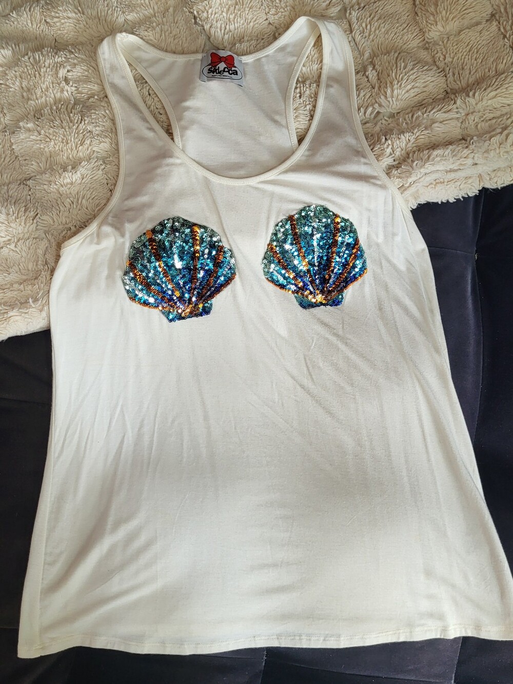 Mermaid Shell Sequin Tank Top
